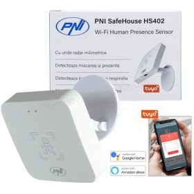   Wifi okos jelenlétérzékelő Mikrohullámú mozgásérzékelő riasztó SafeHouse HS402-WIFI TuyaSmart