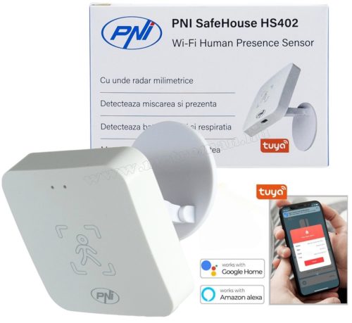 Wifi okos jelenlétérzékelő Mikrohullámú mozgásérzékelő riasztó SafeHouse HS402-WIFI TuyaSmart
