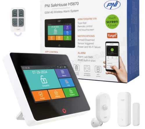 Vezeték nélküli WIFI GSM okos riasztó rendszer Safe House HS670-4G/WIFI TuyaSmart