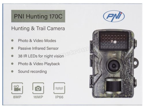 Mozgásérzékelős vadkamera SD kártyás videó felvevővel PNI Hunting 170C-4K