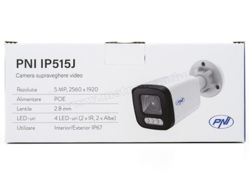 IP biztonsági kültéri megfigyelő kamera 5 Mpixel PNI IP515J-POE
