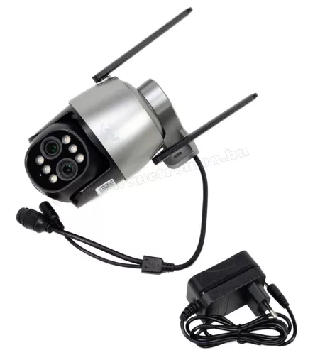 Kültéri WIFI megfigyelőkamera 10x optikai Zoommal PTZ vezérléssel PNI IP574-DualCam CamHi PRO