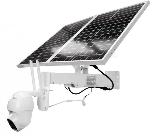 Napelemes 4G IP kamera, mobilnetes SIM kártyás kültéri biztonsági ZOOM kamera IP60L-4G-PTZ-SOLAR