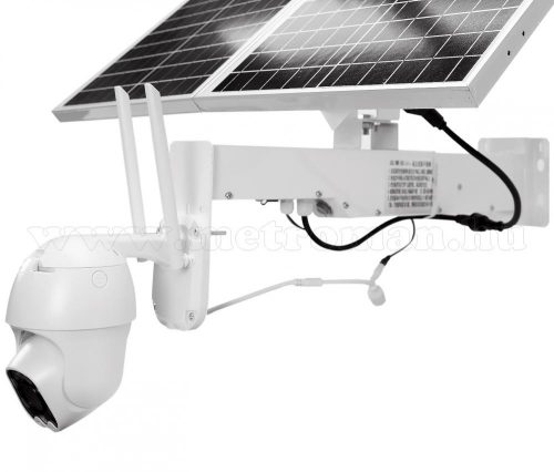 Napelemes 4G IP kamera, mobilnetes SIM kártyás kültéri biztonsági ZOOM kamera IP60L-4G-PTZ-SOLAR