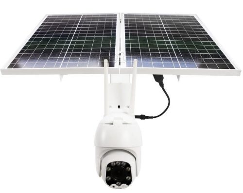 Napelemes 4G IP kamera, mobilnetes SIM kártyás kültéri biztonsági ZOOM kamera IP60L-4G-PTZ-SOLAR