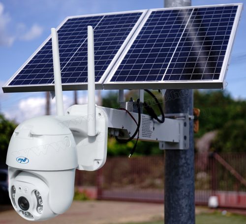 Napelemes 4G IP kamera, mobilnetes SIM kártyás kültéri biztonsági  kamera 