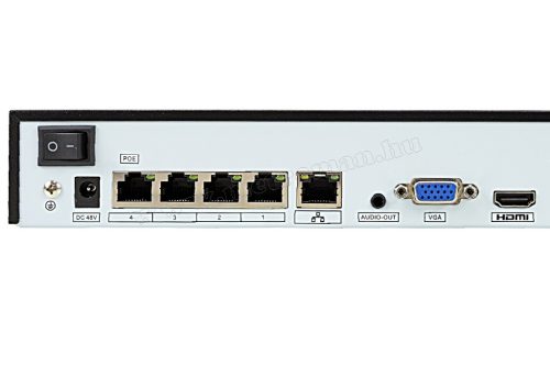 POE NVR rögzítő IP kamerákhoz, 10 csatorna 4K 8MP, 4 POE csatorna PNI House IP710J