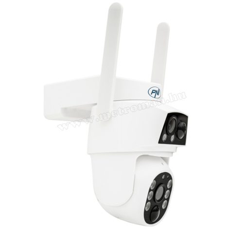 Vezeték nélküli Napelemes Wifi kamera, Android iPhone Wifi kültéri megfigyelő kamera PNI IP794-4MP DUAL-CAM CamHipro