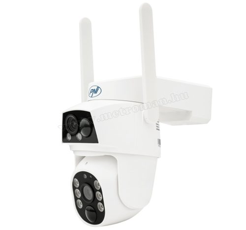 Vezeték nélküli Napelemes Wifi kamera, Android iPhone Wifi kültéri megfigyelő kamera PNI IP794-4MP DUAL-CAM CamHipro