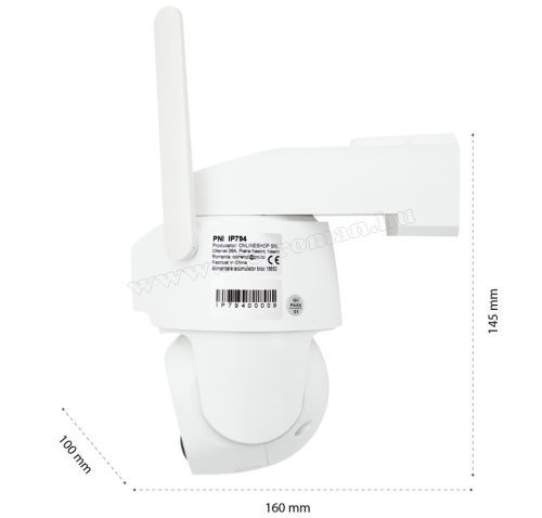 Vezeték nélküli Napelemes Wifi kamera, Android iPhone Wifi kültéri megfigyelő kamera PNI IP794-4MP DUAL-CAM CamHipro