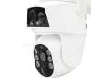 Vezeték Nélküli 4G Napelemes Kamera, SIM Kártyás Duál Lencsés Kültéri Megfigyelő kamera PNI IP894-DualCam CamHi Pro 