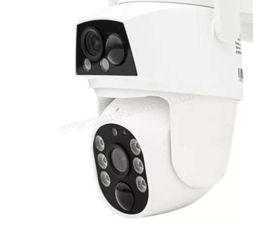 Vezeték Nélküli 4G Napelemes Kamera, SIM Kártyás Duál Lencsés Kültéri Megfigyelő kamera PNI IP894-DualCam CamHi Pro 