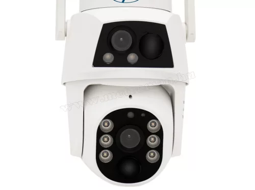 Vezeték Nélküli 4G Napelemes Kamera, SIM Kártyás Duál Lencsés Kültéri Megfigyelő kamera PNI IP894-DualCam CamHi Pro 