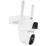 Vezeték Nélküli 4G Napelemes Kamera, SIM Kártyás Duál Lencsés Kültéri Megfigyelő kamera PNI IP894-DualCam CamHi Pro 