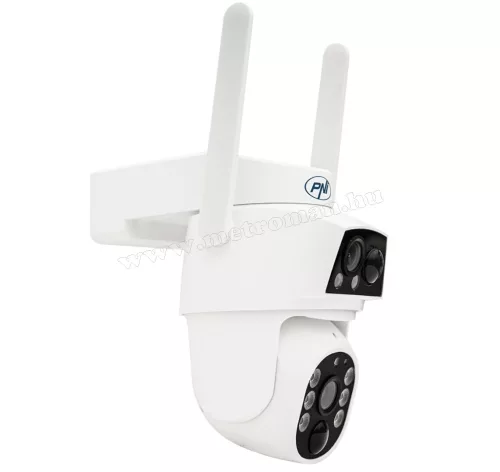 Vezeték Nélküli 4G Napelemes Kamera, SIM Kártyás Duál Lencsés Kültéri Megfigyelő kamera PNI IP894-DualCam CamHi Pro 