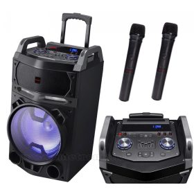   AIWA KBTUS-700 Hordozható Bluetooth Party Karaoke hangfal, Karaoke szett vezeték nélküli mikrofonnal