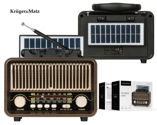 Napelemes Bluetooth Retro rádió Multimédia lejátszó KM832