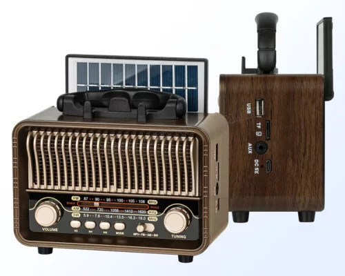 Napelemes Bluetooth Retro rádió Multimédia lejátszó KM832