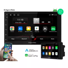   Apple CarPlay és Android Auto 2DIN Multimédia fejegység KM2010-1BT