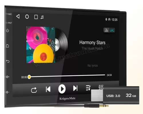 Apple CarPlay és Android Auto 2DIN Multimédia fejegység KM2010-1BT