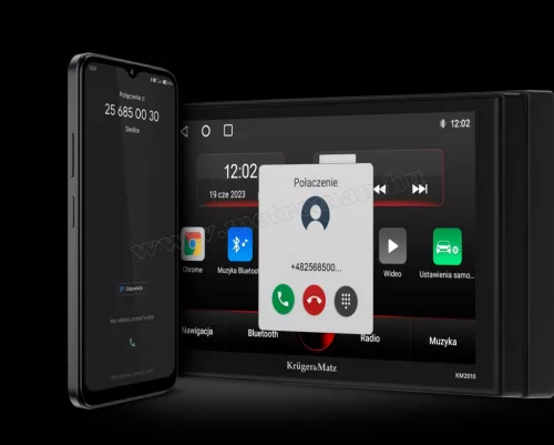 Apple CarPlay és Android Auto 2DIN Multimédia fejegység KM2010-1BT