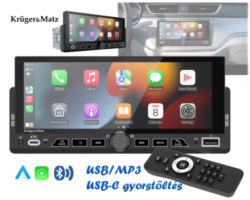 USB MP3 Bluetooth autórádió Multimédia fejegység KM2017