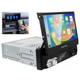   Apple CarPlay és Android Auto 1DIN Multimédia fejegység 7"-os motoros LCD érintőképernyővel Kruger&Matz KM2018