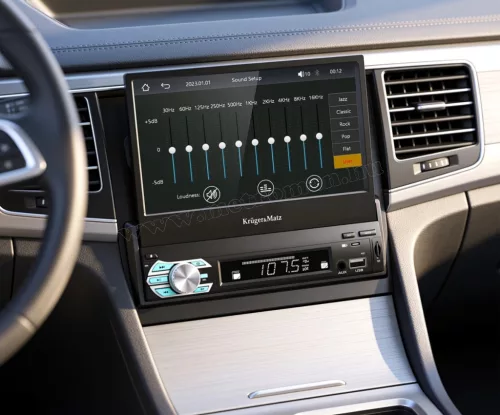 Apple CarPlay és Android Auto 1DIN Multimédia fejegység 7"-os motoros LCD érintőképernyővel Kruger&Matz KM2018