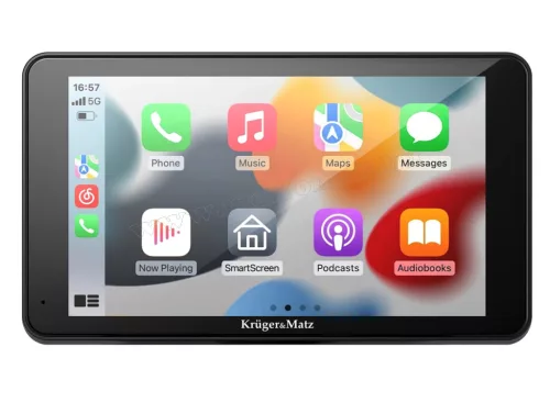 Android Auto és Apple CarPlay autós multimédia kijelző tolatókamerával Krüger&Matz KM2020 7"