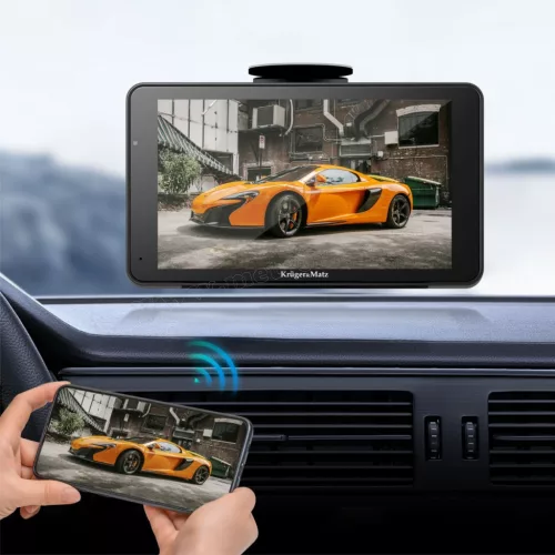 Android Auto és Apple CarPlay autós multimédia kijelző tolatókamerával Krüger&Matz KM2020 7"