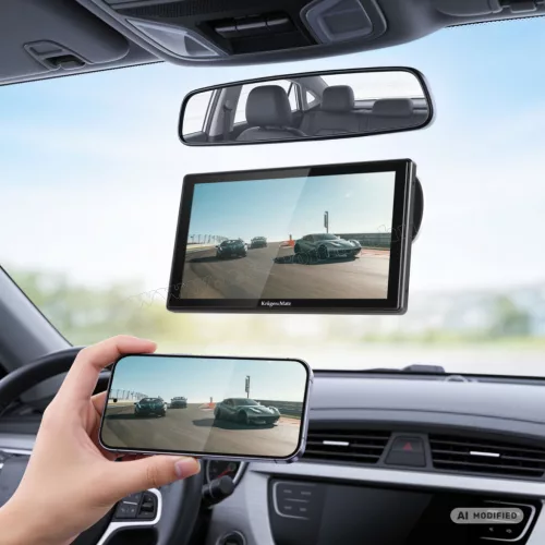 Univerzális 9" autós CarPlay Android Auto multimédia monitor tolatókamerával Krüger&Matz KM2022