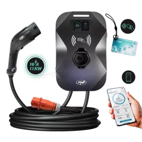   Elektromos autó töltőállomás, Fali töltő 11Kw Type2 PNI KW11-BT RFID