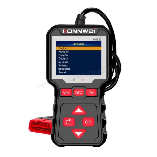 Konnwei KW320 OBD2 hibakód olvasó autódiagnosztikai műszer