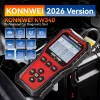 Konnwei KW340 OBD2 hibakód olvasó és törlő autódiagnosztikai műszer, 2,8” színes kijelzővel