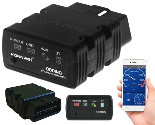 ELM327 OBD2 autós hibakód olvasó törlő műszer Konnwei KW902 Bluetooth 5.0