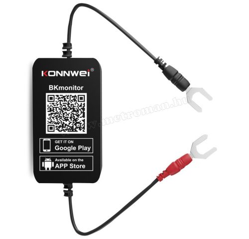 Bluetooth akkumulátortesztelő és figyelő Konnwei BK300 12V/24V