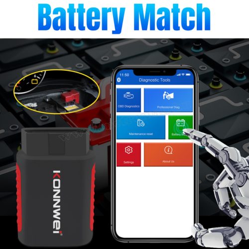 ELM327 OBD2 autós hibakód olvasó törlő műszer Konnwei KDIAG Bluetooth 5.0