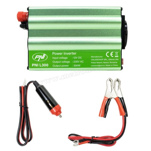 12V/230V feszültségátalakító Inverter PNI L300W