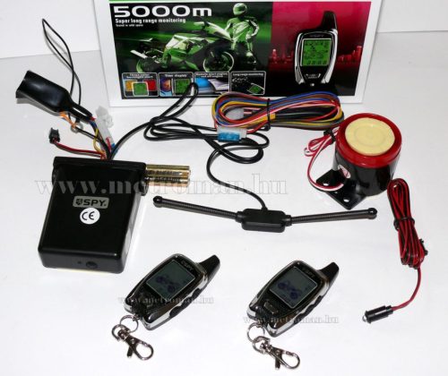 Kétirányú pageres motorkerékpár riasztó, Spy  009