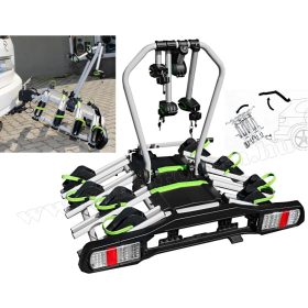   Autós kerékpártartó, kerékpárszállító vonóhorogra, Dönthető TB-006D4 LED