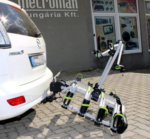 Autós kerékpártartó, kerékpárszállító vonóhorogra, Dönthető TB-006D4 LED