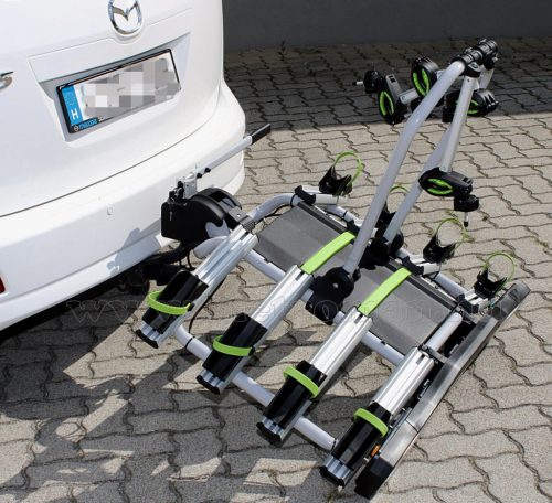 Autós kerékpártartó, kerékpárszállító vonóhorogra, Dönthető TB-006D4 LED