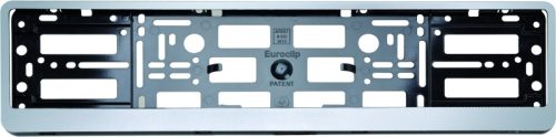 Rendszámtábla tartó keret, ezüst MM-0084