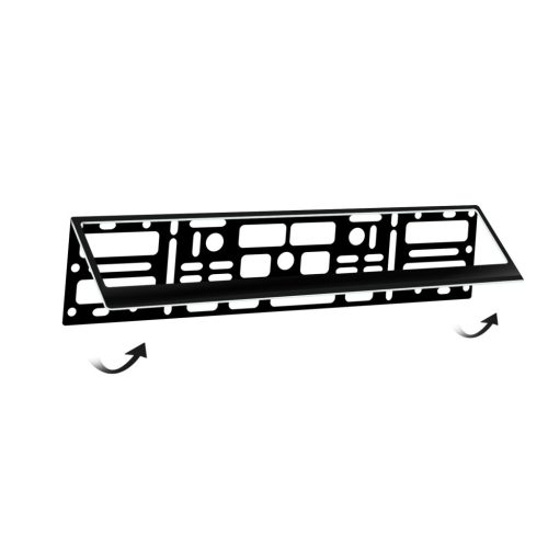 Rendszámtábla tartó keret, ezüst MM-0084