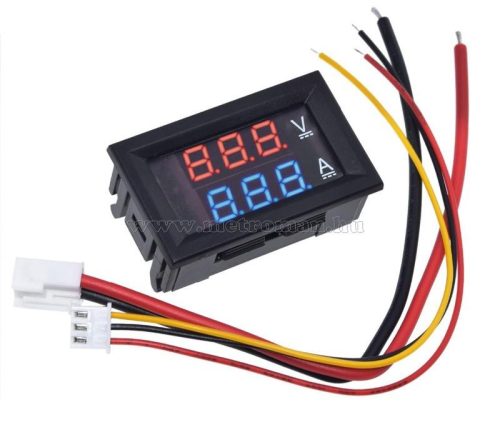 Beépíthető digitális Volt és Ampermérő Sönt ellenállással 0-100V 100A M0100AVDC