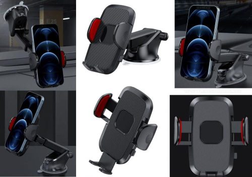 Univerzális tapadókorongos telefon és GPS navigáció autós tartó M0384