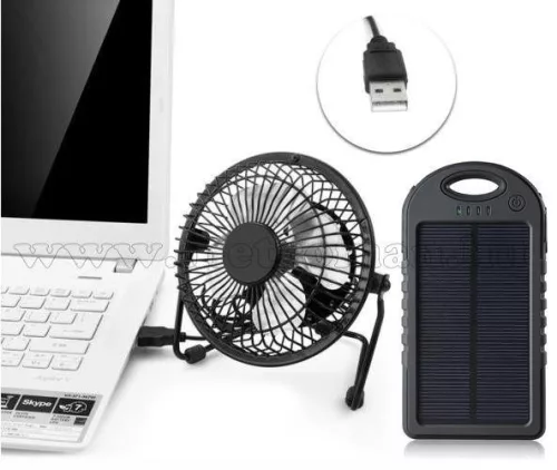 USB-s asztali ventilátor napelemes akkubankkal M0494-MS14