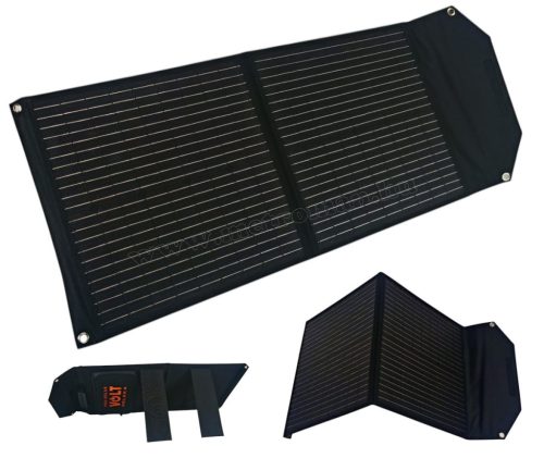 Összecsukható hordozható napelem, napelemes telefontöltő 18V USB 5V 50Watt  Pro Solar M050182