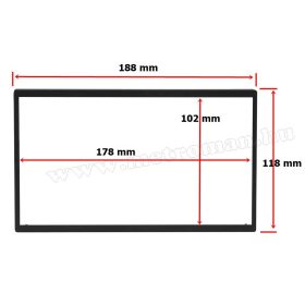   2DIN-es autórádió műanyag dísz keret Kínai multimédiás autórádiókhoz M0701