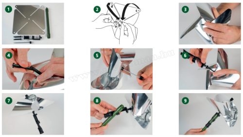 Fény visszaverős madárriasztó szélforgó, 3 darabos Gardigo 600983 